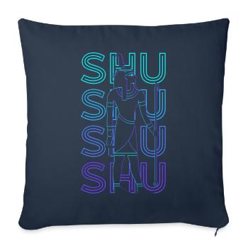 Shu Dieu égyptien Mythologie égyptienne Ancienne Ä - Housse de coussin décorative 45 x 45 cm - bleu marine - Devant