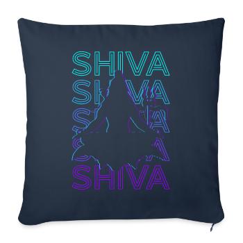 Shiva Dieu hindou Mythologie hindoue Ancien hindou - Housse de coussin décorative 45 x 45 cm - bleu marine - Devant