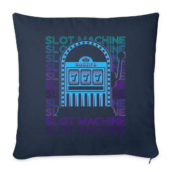Slot Machine Casino Retro - Sofa pillowcase 17,3'' x 17,3'' (45 x 45 cm) - navy - Front