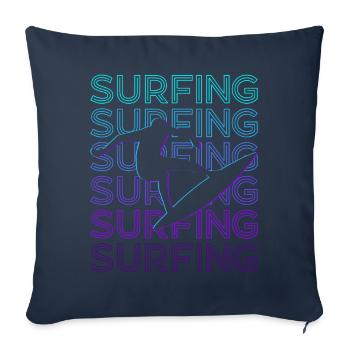 Surfen Surfer Surf Retro - Sofa pillowcase 17,3'' x 17,3'' (45 x 45 cm) - navy - Front