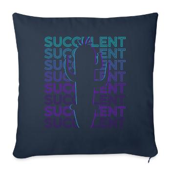 Succulent Cactus Retro - Sofa pillowcase 17,3'' x 17,3'' (45 x 45 cm) - navy - Front