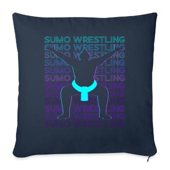 Sumo Wrestling Sumo Wrestler Japanese Wrestler - Sofa pillowcase 17,3'' x 17,3'' (45 x 45 cm) - navy - Front