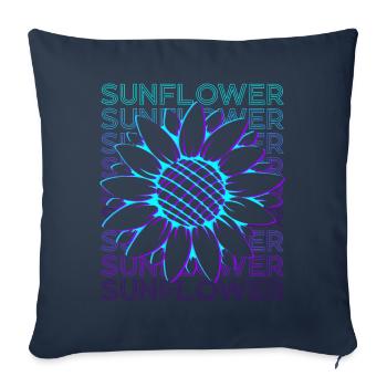 Sunflower Retro - Sofa pillowcase 17,3'' x 17,3'' (45 x 45 cm) - navy - Front