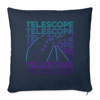 Astronomy Astronomer Telescope Retro - Sofa pillowcase 17,3'' x 17,3'' (45 x 45 cm) - navy - Front