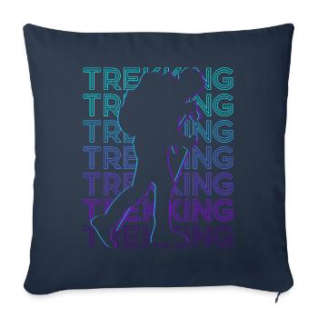Trekking Trekker Trek Retro - Sofa pillowcase 17,3'' x 17,3'' (45 x 45 cm) - navy - Front