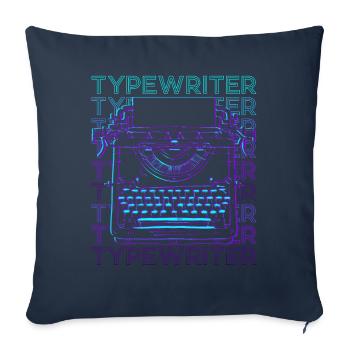 Typewriter Type Retro - Sofa pillowcase 17,3'' x 17,3'' (45 x 45 cm) - navy - Front