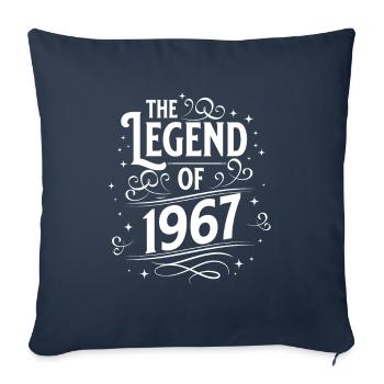 La légende de l’anniversaire de 1967 - Housse de coussin décorative 45 x 45 cm - bleu marine - Devant