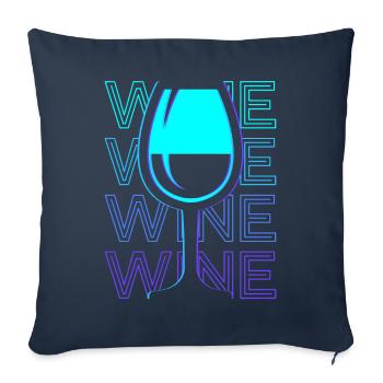 Wine Drinker Wine Drinker Sommelier Winemaker Retro - Sofa pillowcase 17,3'' x 17,3'' (45 x 45 cm) - navy - Front