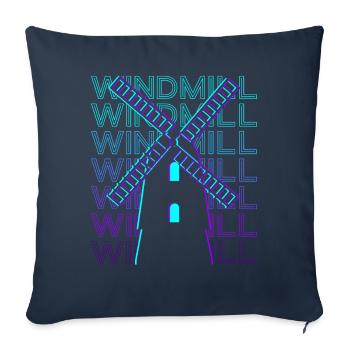 Windmill Retro - Sofa pillowcase 17,3'' x 17,3'' (45 x 45 cm) - navy - Front