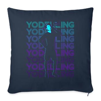 Yodel-Retro - Sofa pillowcase 17,3'' x 17,3'' (45 x 45 cm) - navy - Front