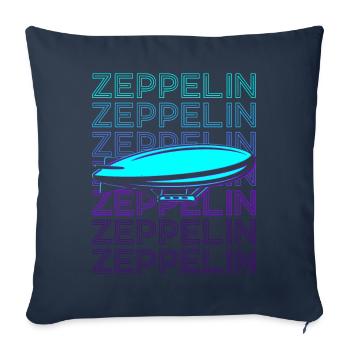 Zeppelin Airship Retro - Sofa pillowcase 17,3'' x 17,3'' (45 x 45 cm) - navy - Front
