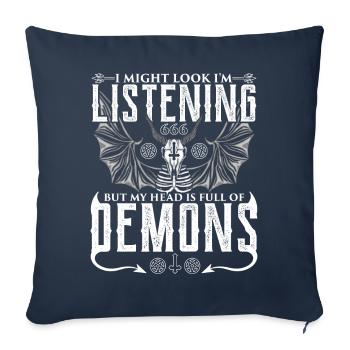Funny Cult Occult - Sofa pillowcase 17,3'' x 17,3'' (45 x 45 cm) - navy - Front
