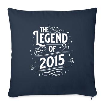 La légende de l’anniversaire 2015 - Housse de coussin décorative 45 x 45 cm - bleu marine - Devant