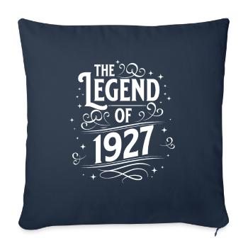 The legend of 1927 birthday - Sofa pillowcase 17,3'' x 17,3'' (45 x 45 cm) - navy - Front