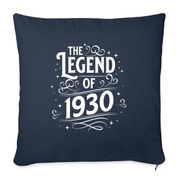 Die Legende von 1930 Geburtstag - Sofakissenbezug 45 x 45 cm - Navy - Vorne
