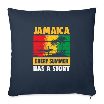 Jamaica Beach Holiday by the Sea Design Beach Motif - Sofa pillowcase 17,3'' x 17,3'' (45 x 45 cm) - navy - Front