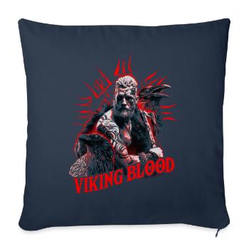 Viking Blood Odin And Ravens Viking Culture - Sofa pillowcase 17,3'' x 17,3'' (45 x 45 cm) - navy - Front