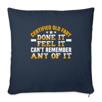 Retirement Gift idea Pension Work colleague - Sofa pillowcase 17,3'' x 17,3'' (45 x 45 cm) - navy - Front