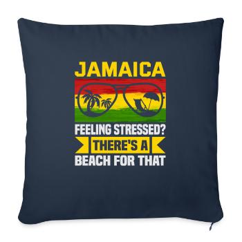 Jamaica Beach Holiday by the Sea Design Beach Motif - Sofa pillowcase 17,3'' x 17,3'' (45 x 45 cm) - navy - Front
