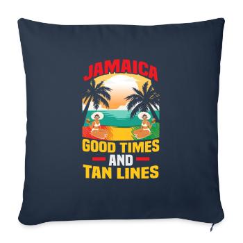Jamaica Beach Holiday by the Sea Design Beach Motif - Sofa pillowcase 17,3'' x 17,3'' (45 x 45 cm) - navy - Front