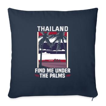 Thailand Beach Holiday by the Sea Design Beach Motif - Sofa pillowcase 17,3'' x 17,3'' (45 x 45 cm) - navy - Front