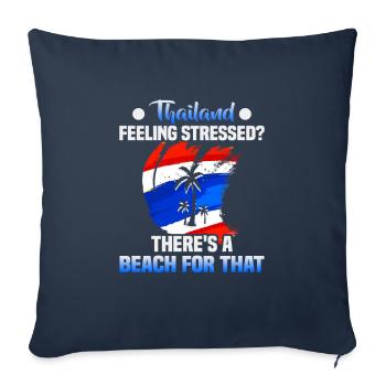 Thaïlande Beach Holiday by the Sea Design Beach Motif - Housse de coussin décorative 45 x 45 cm - bleu marine - Devant