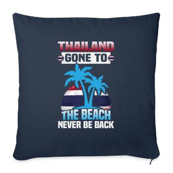 Thailand Beach Holiday by the Sea Design Beach Motif - Sofa pillowcase 17,3'' x 17,3'' (45 x 45 cm) - navy - Front