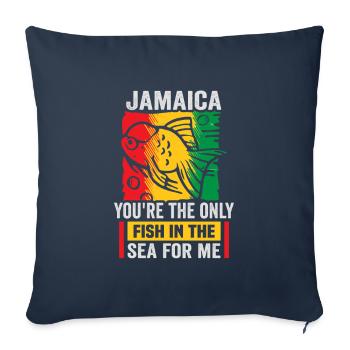 Jamaica Beach Holiday by the Sea Design Beach Motif - Sofa pillowcase 17,3'' x 17,3'' (45 x 45 cm) - navy - Front