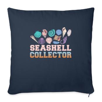 Beach holiday by the sea Design beach motif - Sofa pillowcase 17,3'' x 17,3'' (45 x 45 cm) - navy - Front