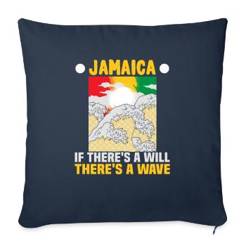 Jamaica Beach Holiday by the Sea Design Beach Motif - Sofa pillowcase 17,3'' x 17,3'' (45 x 45 cm) - navy - Front
