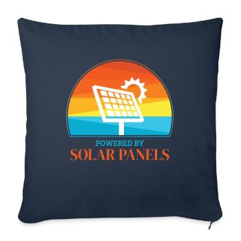 Powered by Solar Panels Photovoltaics - Sofa pillowcase 17,3'' x 17,3'' (45 x 45 cm) - navy - Front