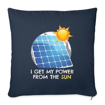 Power From The Sun Solar Photovoltaics - Sofa pillowcase 17,3'' x 17,3'' (45 x 45 cm) - navy - Front