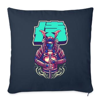 Cyborg Samurai Bushido-Krieger Cyber-Ästhetik - Sofakissenbezug 45 x 45 cm - Navy - Vorne