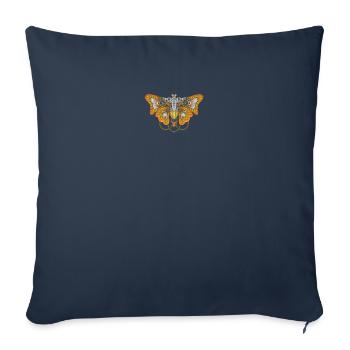 Cyborg Butterfly Esthétique Cyber - Housse de coussin décorative 45 x 45 cm - bleu marine - Devant