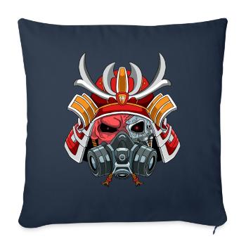 Cyborg Samurai-Krieger Bushido Cyber-Ästhetik - Sofakissenbezug 45 x 45 cm - Navy - Vorne