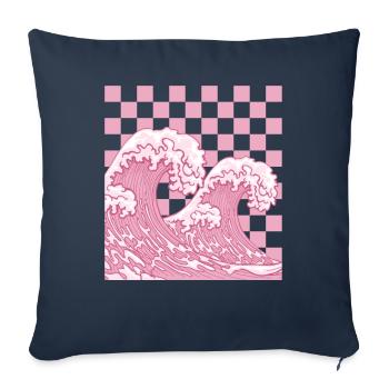 Dänische Pastell-Ästhetik Japanisch - Sofakissenbezug 45 x 45 cm - Navy - Vorne