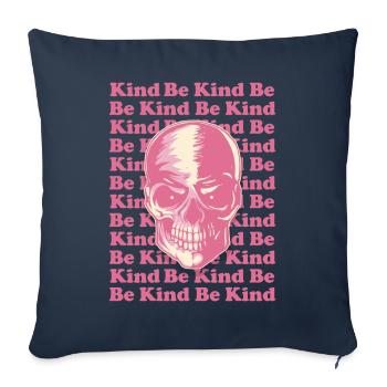 Pastel Danois Esthétique Gothique Crâne Goth Be - Housse de coussin décorative 45 x 45 cm - bleu marine - Devant