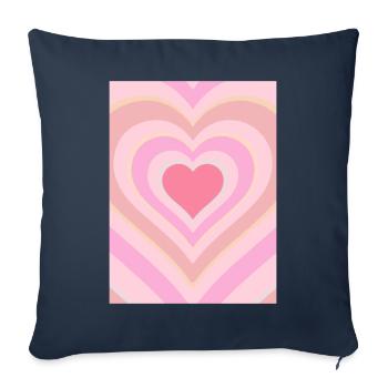 Danish Pastel Aesthetic Heart - Sofa pillowcase 17,3'' x 17,3'' (45 x 45 cm) - navy - Front