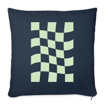 Dänische Pastell-Ästhetik Grün kariert - Sofakissenbezug 45 x 45 cm - Navy - Vorne