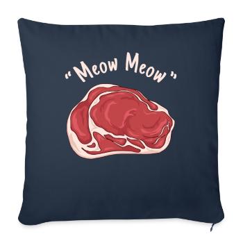 Meatcore-Ästhetik Miau-Miau-Fleisch - Sofakissenbezug 45 x 45 cm - Navy - Vorne