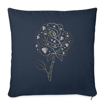 New Money Aesthetic Rose Diamond - Sofa pillowcase 17,3'' x 17,3'' (45 x 45 cm) - navy - Front