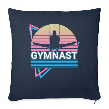 Gymnastics Gymnast Retro - Sofa pillowcase 17,3'' x 17,3'' (45 x 45 cm) - navy - Front