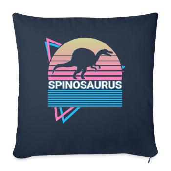 Spinosaurus Dinosaur Retro - Sofa pillowcase 17,3'' x 17,3'' (45 x 45 cm) - navy - Front