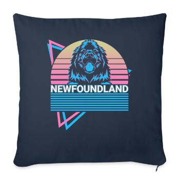 Newfoundland Retro - Sofa pillowcase 17,3'' x 17,3'' (45 x 45 cm) - navy - Front