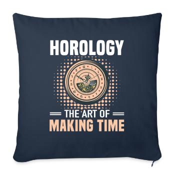 Horology Art Making Time Chronograph Watchmaker - Sofa pillowcase 17,3'' x 17,3'' (45 x 45 cm) - navy - Front