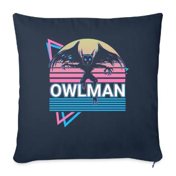 Eulenmann Cryptide Cryptozoologie Rétro - Housse de coussin décorative 45 x 45 cm - bleu marine - Devant