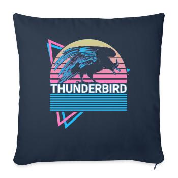 Thunderbird Cryptid Cryptozoologie Rétro - Housse de coussin décorative 45 x 45 cm - bleu marine - Devant