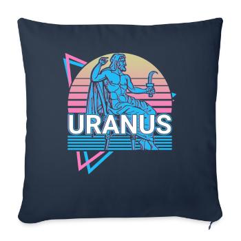 Uranus Dieu grec Ancien Grec Mythol - Housse de coussin décorative 45 x 45 cm - bleu marine - Devant