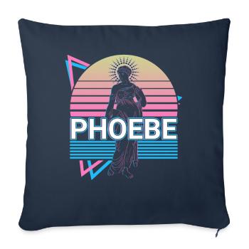 Phoebe Titan Goddess Ancient Greek Mythology - Sofa pillowcase 17,3'' x 17,3'' (45 x 45 cm) - navy - Front