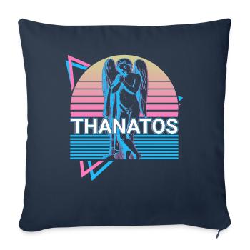 Thanatos Greek God Ancient Greek Myth - Sofa pillowcase 17,3'' x 17,3'' (45 x 45 cm) - navy - Front